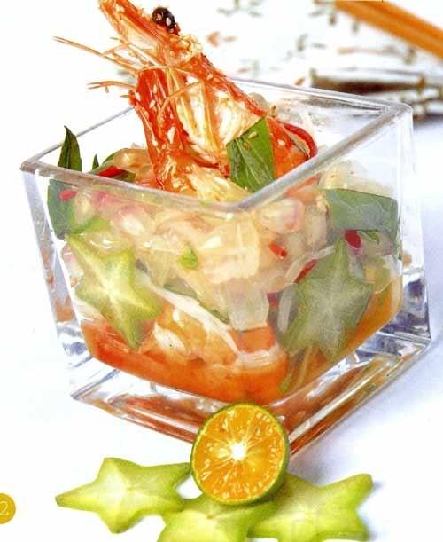 Salad tôm trái lựu