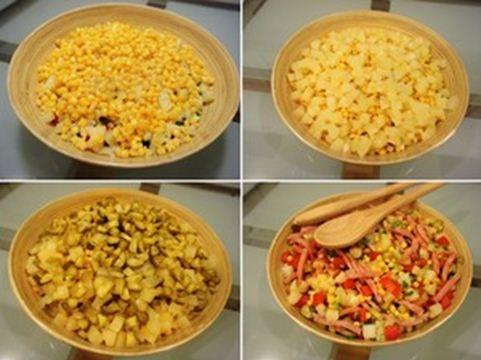 Cách làm salad Nga vị dứa tuyệt thơm